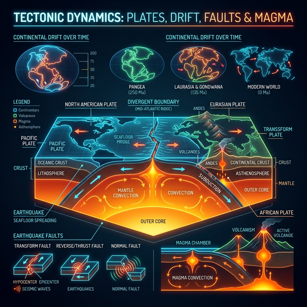 Diagrama de placas tectónicas y sismos en América - ClimaYa